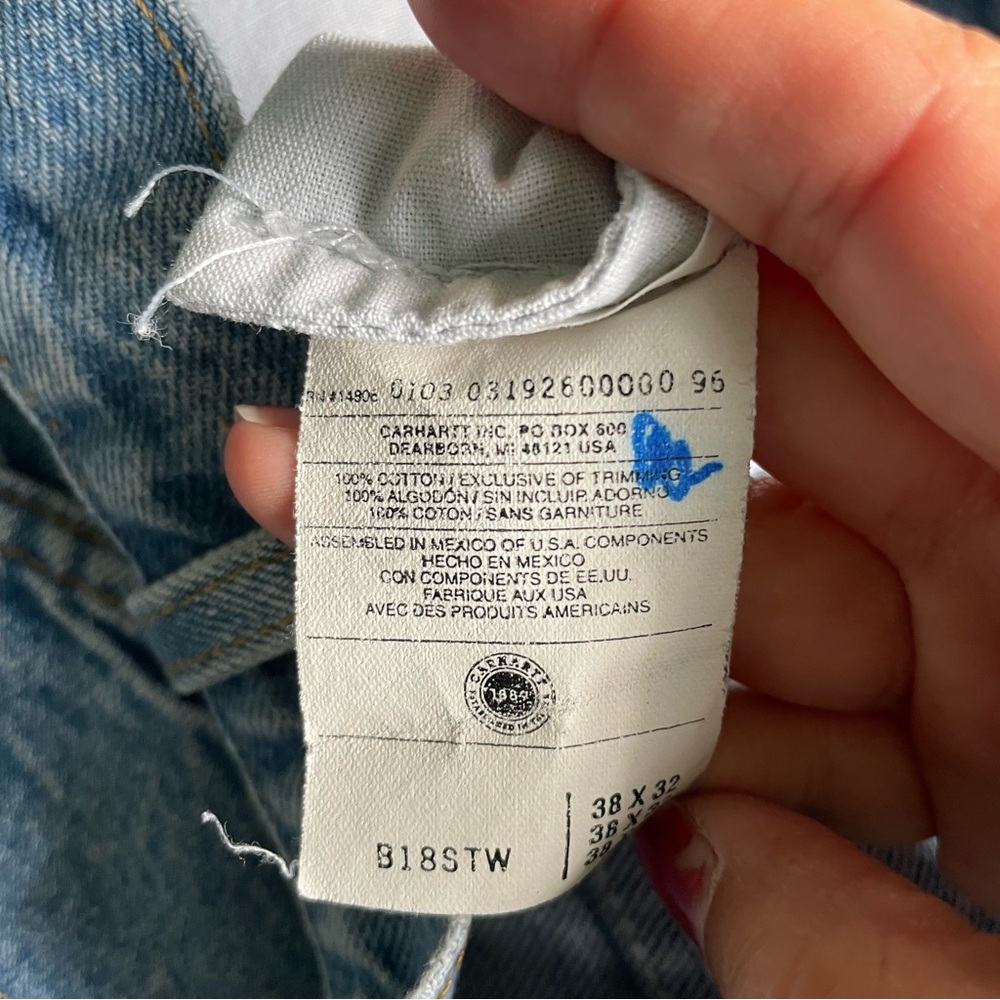 Vintage Carhartt Denim Jeans Size 38x32 - Picture 9 of 9